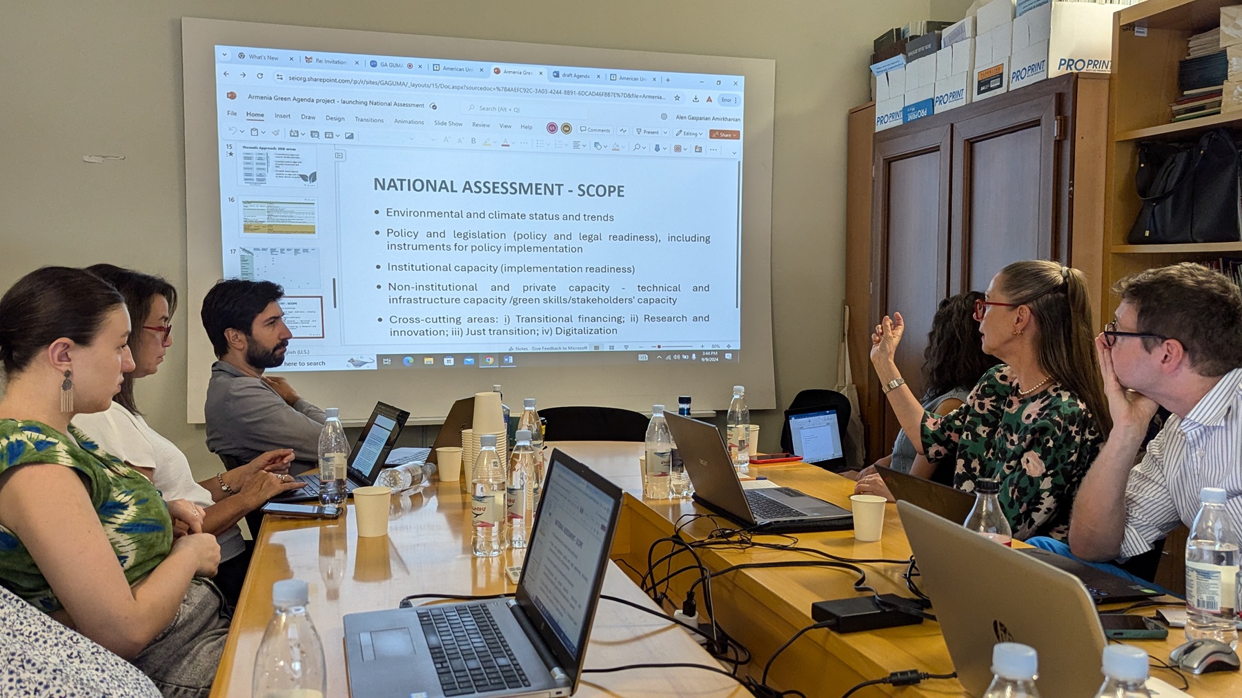 The Green Agenda team launches the national assessment phase for Armenia's green transition roadmap development. Photo: Nazenik Saroyan / SEI